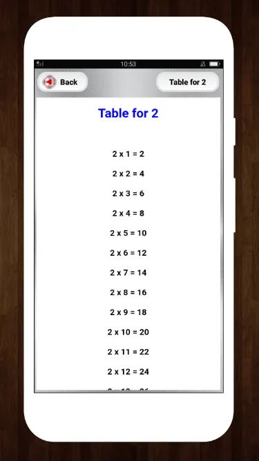 Multiplication Math Tables | Indus Appstore | Screenshot