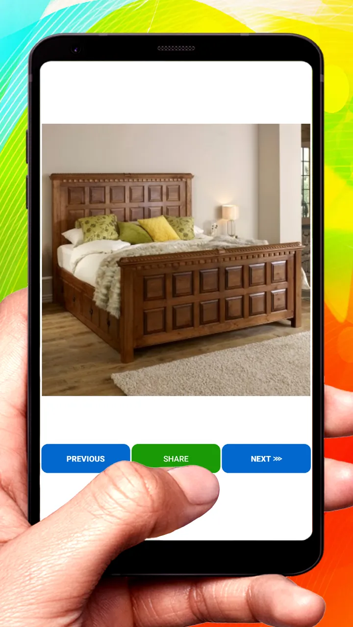 Wooden Designer Bed | Indus Appstore | Screenshot