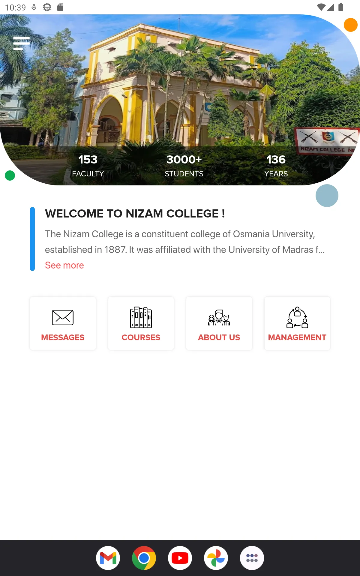 Nizam College | Indus Appstore | Screenshot