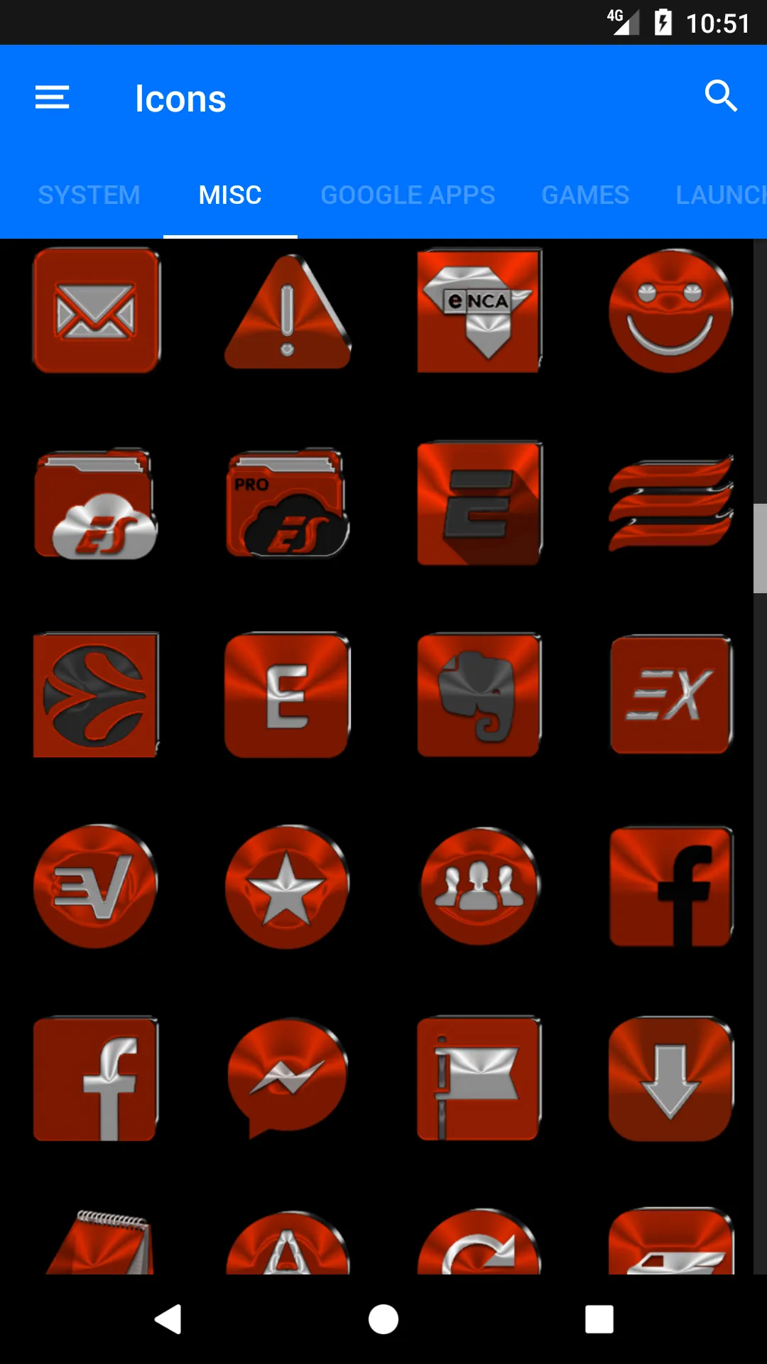 Red Orange Icon Pack | Indus Appstore | Screenshot