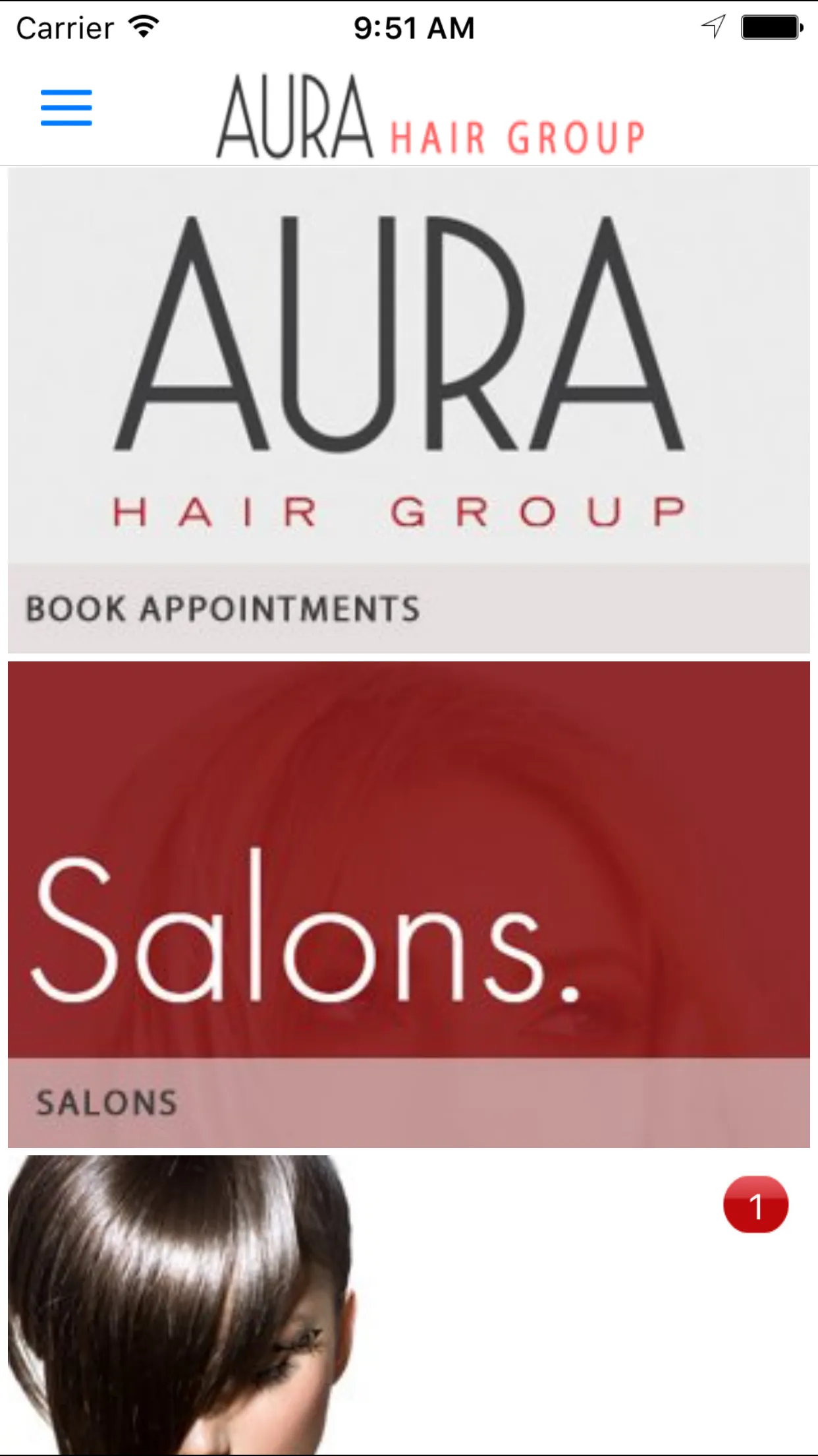 Aura Hair Group BC | Indus Appstore | Screenshot