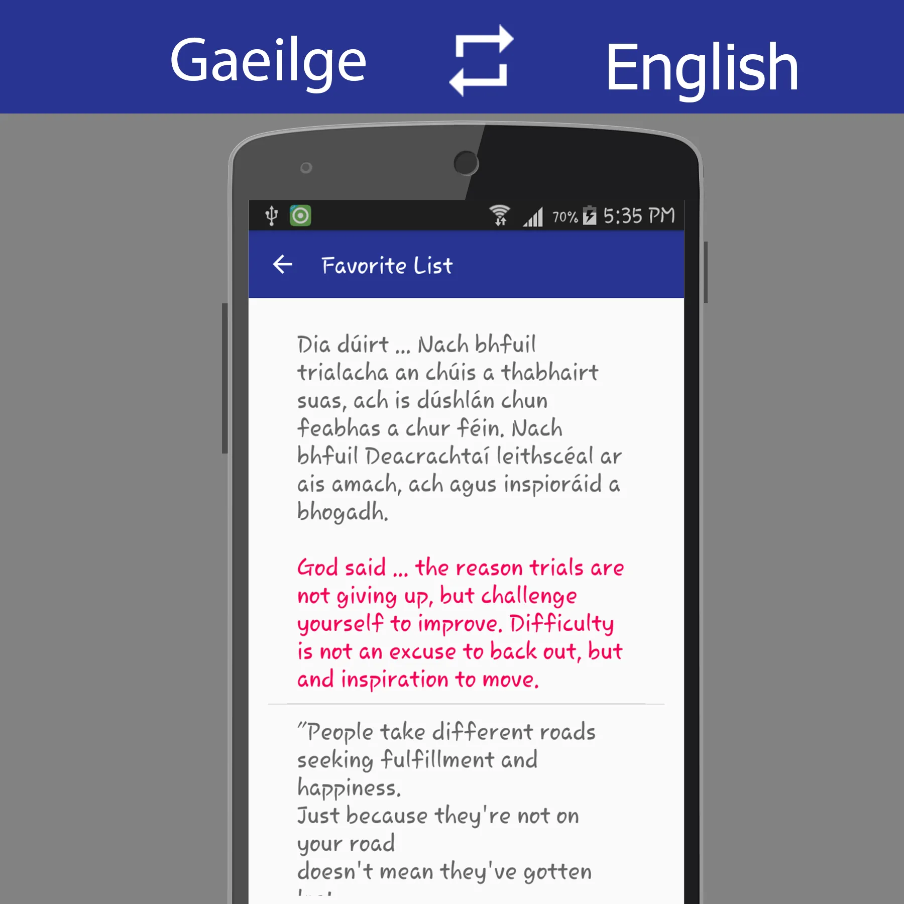 Irish English Translator | Indus Appstore | Screenshot