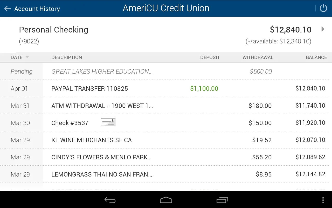 AmeriCU Credit Union | Indus Appstore | Screenshot