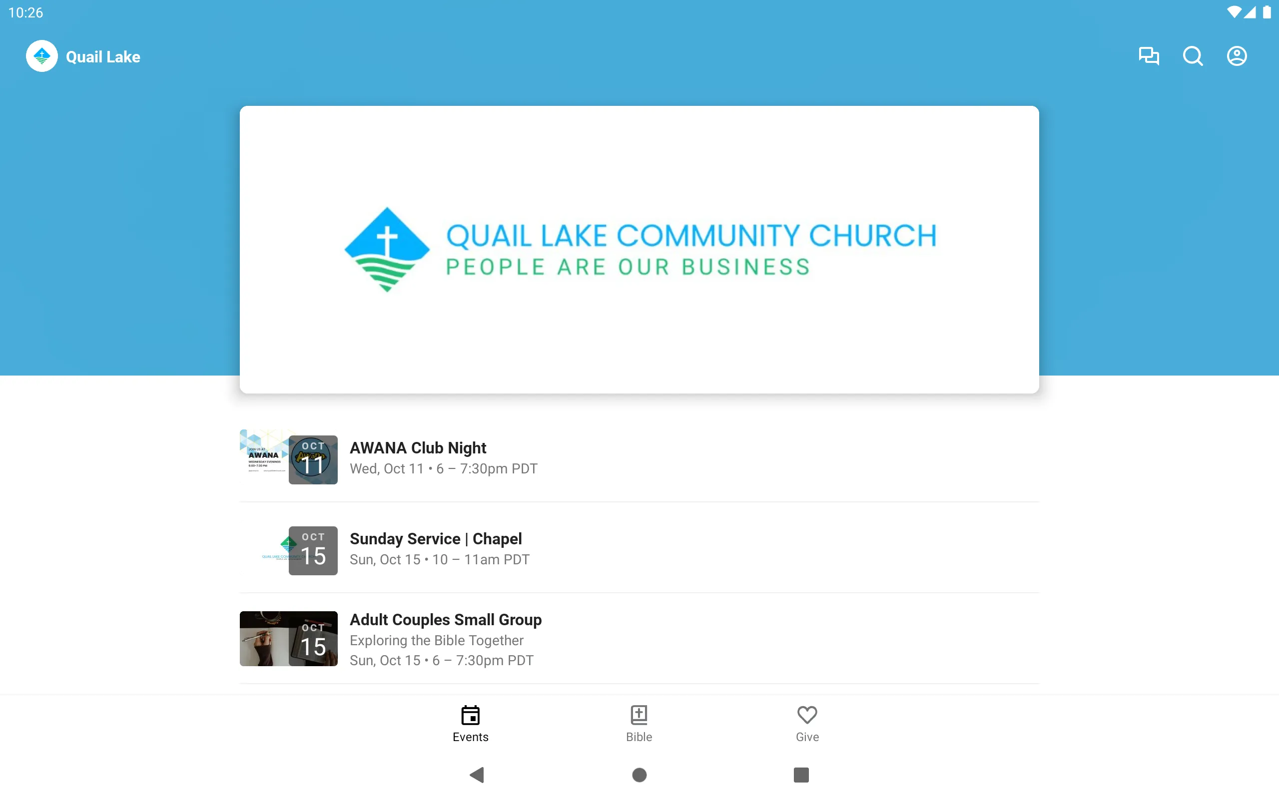 Quail Lake Community Church | Indus Appstore | Screenshot