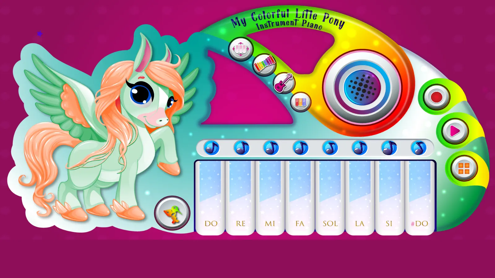 Colorful Pony Piano and Guitar | Indus Appstore | Screenshot