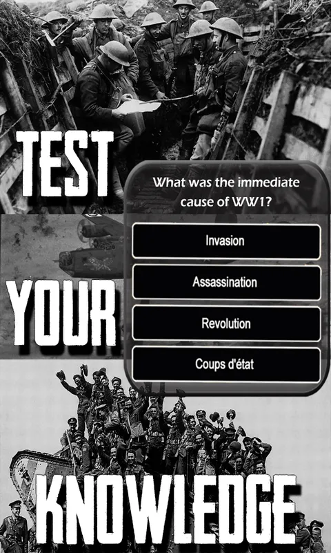 WW1 History Knowledge Quiz | Indus Appstore | Screenshot