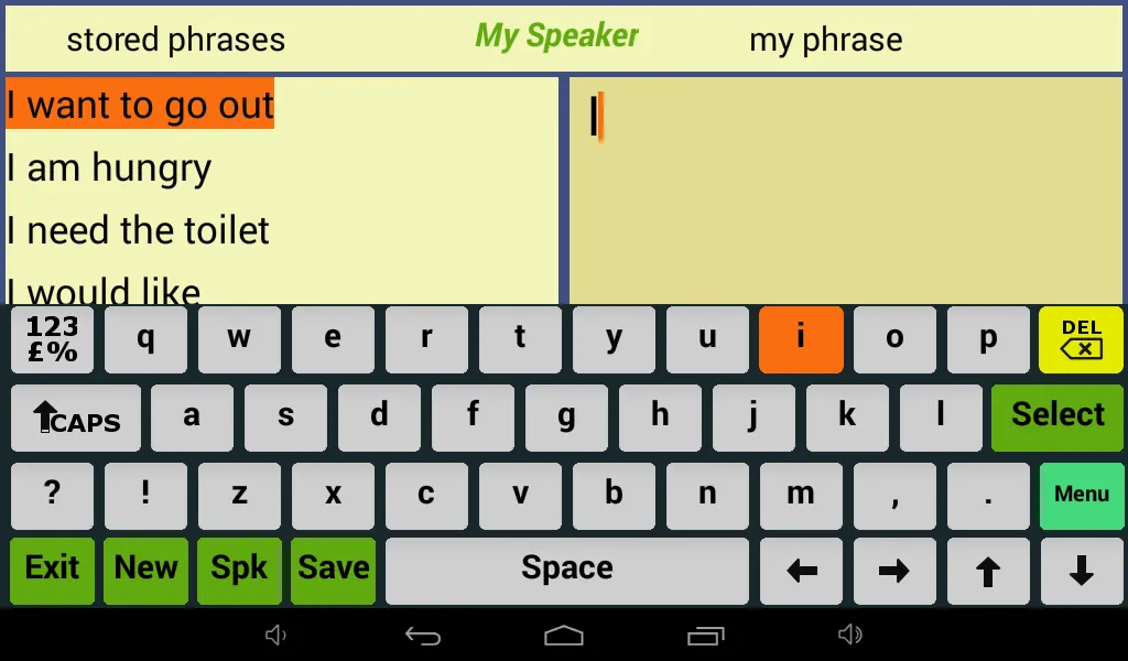 My Speaker AAC Lite | Indus Appstore | Screenshot