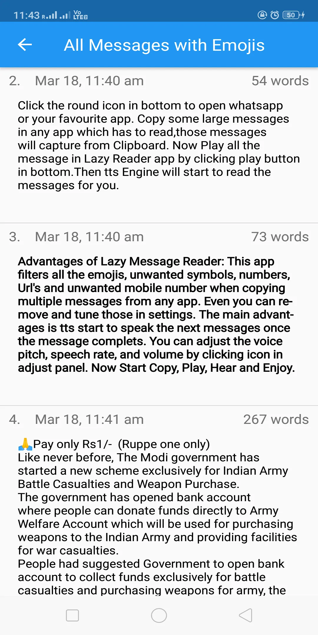 Message Reader | Indus Appstore | Screenshot