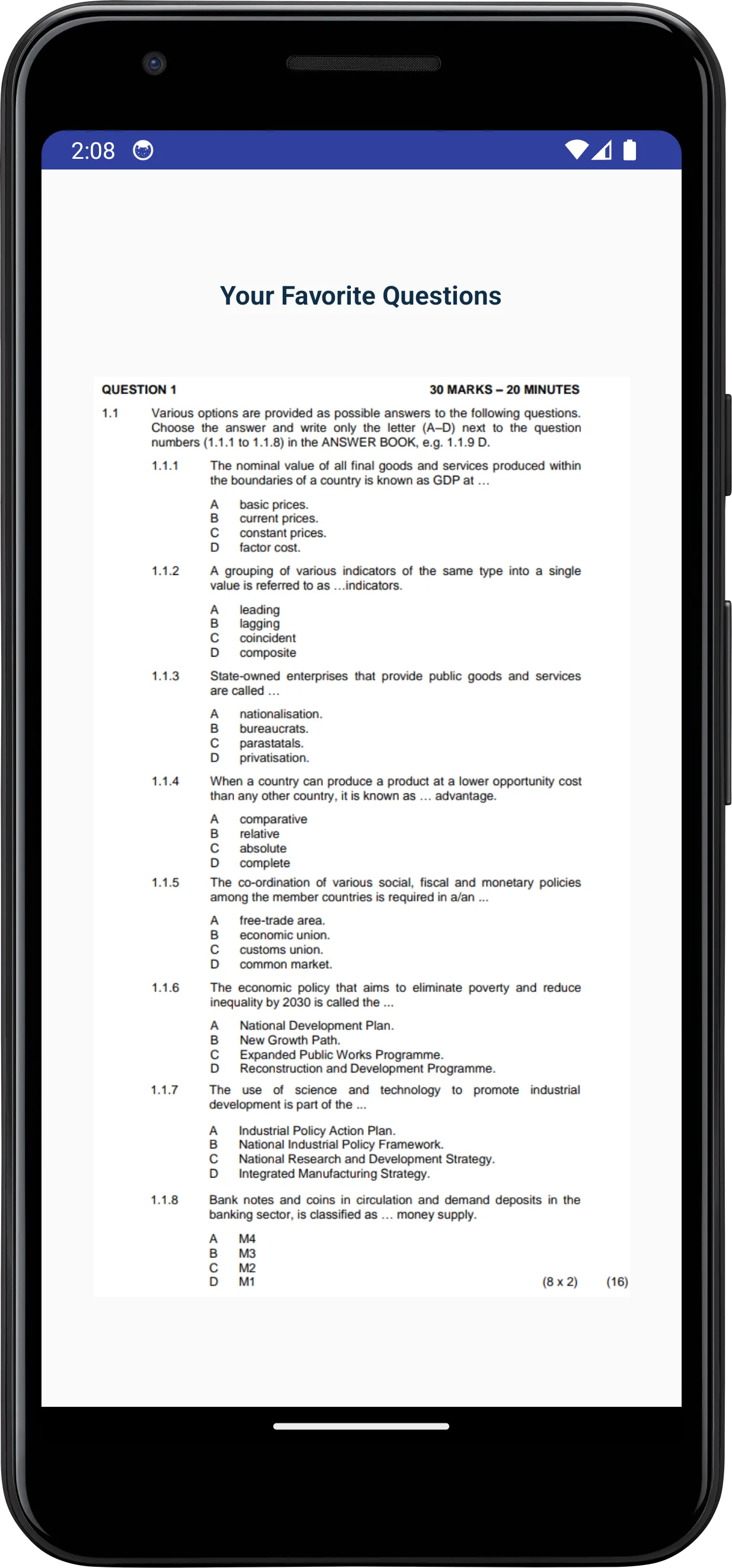 Grade 12 Economics | Indus Appstore | Screenshot