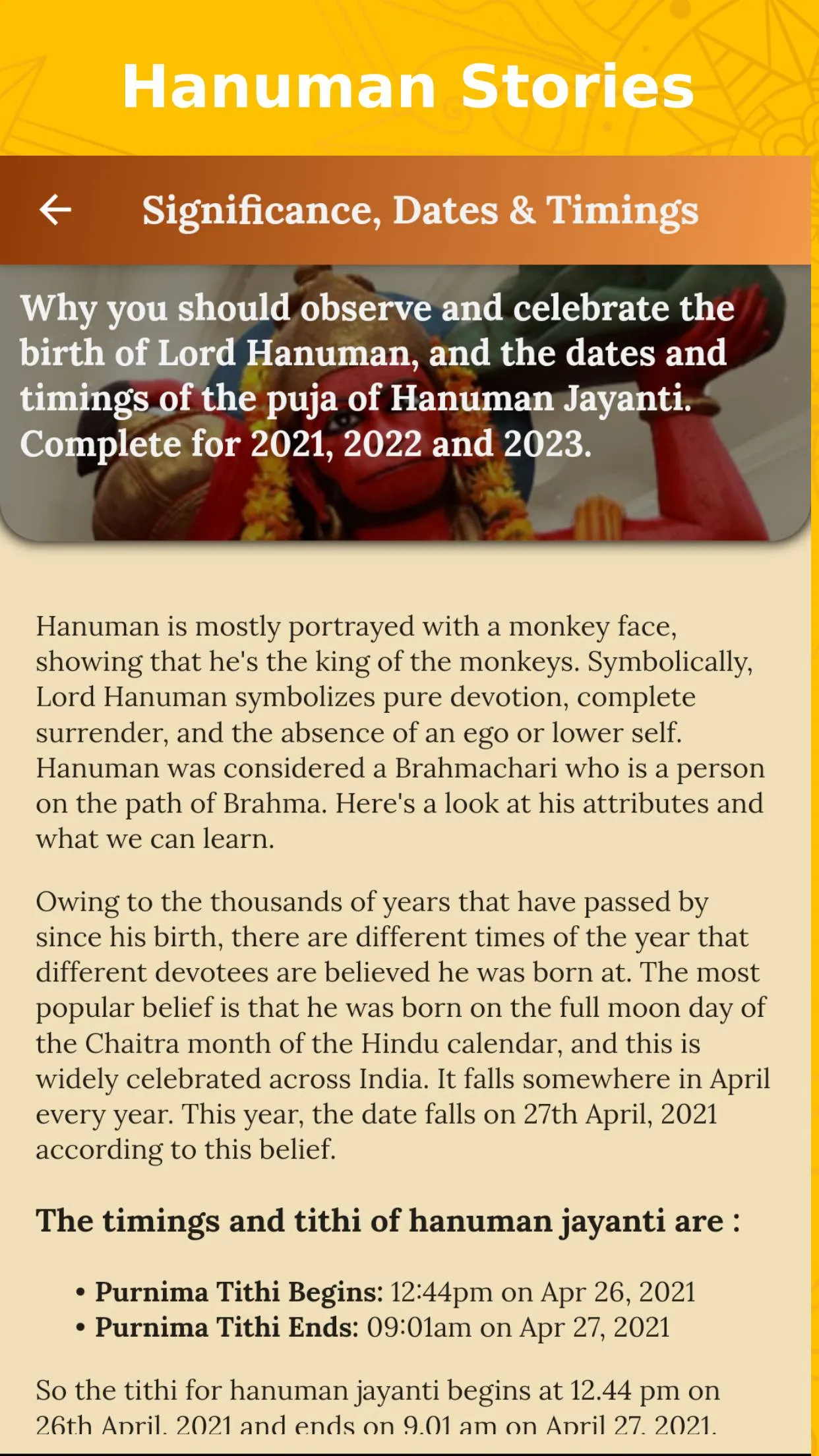 Hanuman HD Wallpapers, History | Indus Appstore | Screenshot