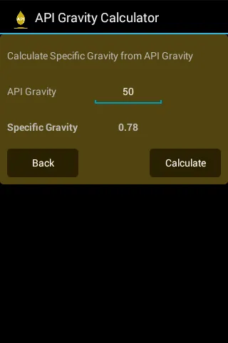 API Gravity Calculator Lite | Indus Appstore | Screenshot