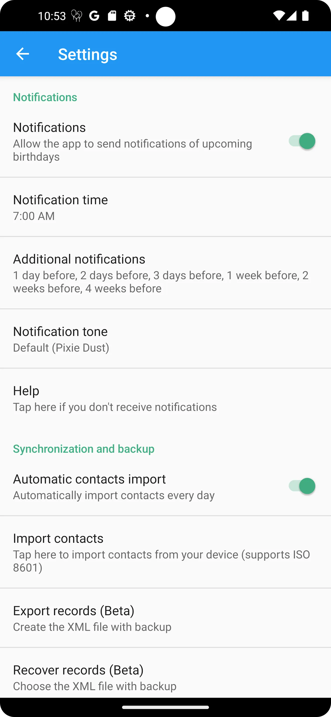 WhenWasIt (birthday reminder) | Indus Appstore | Screenshot