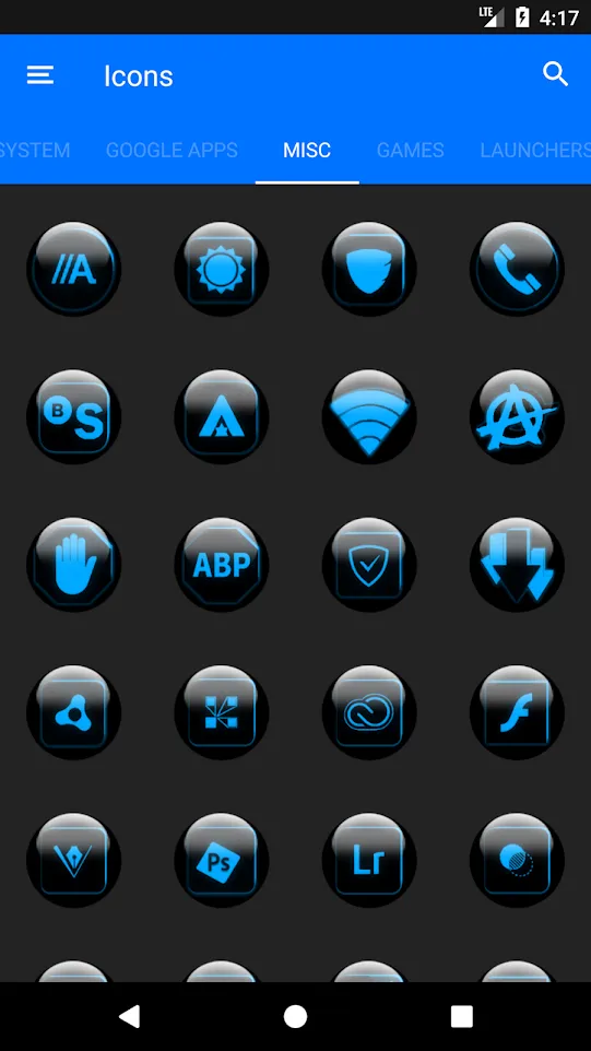 Blue Glass Orb Icon Pack | Indus Appstore | Screenshot