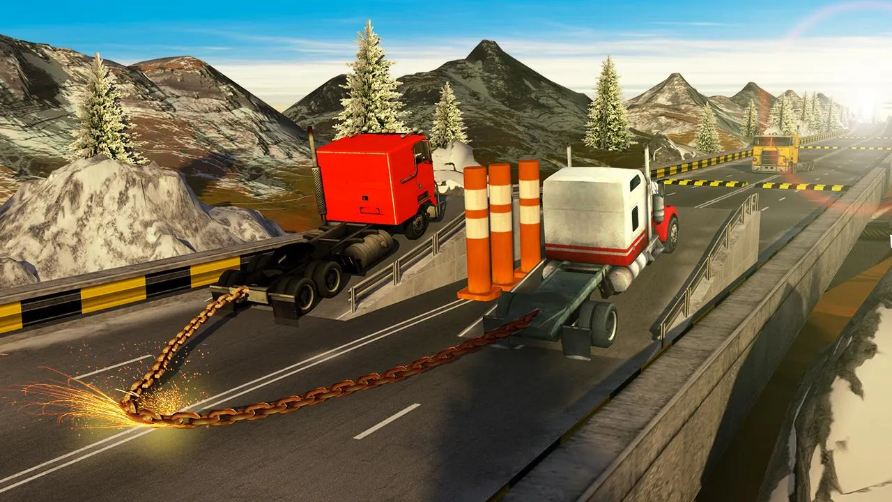 Chained Trucks against Ramp | Indus Appstore | Screenshot