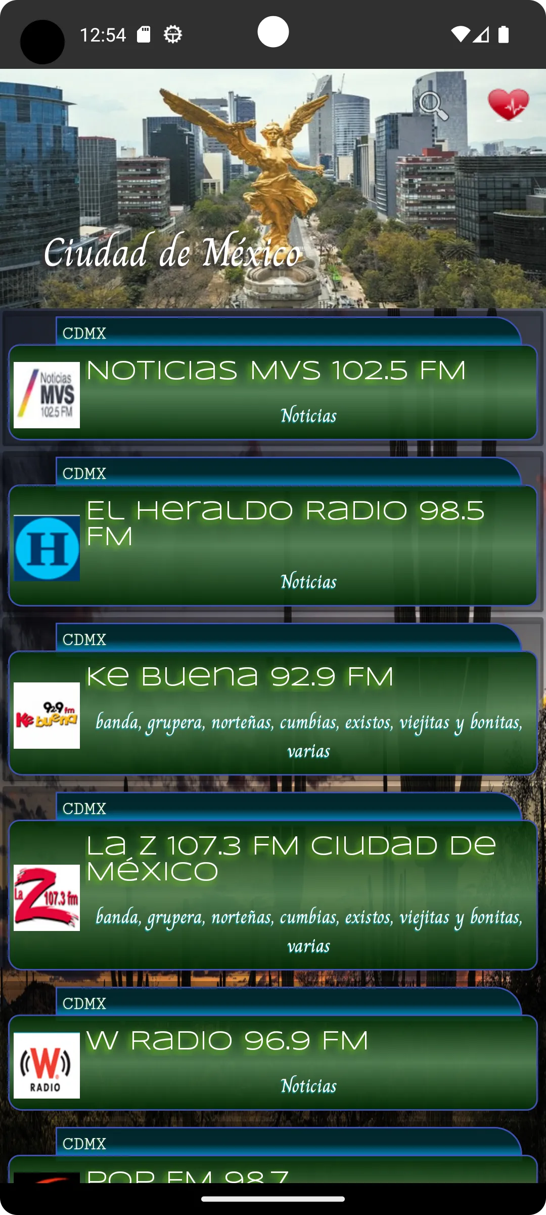 Radio Mexico hundreds of radio | Indus Appstore | Screenshot