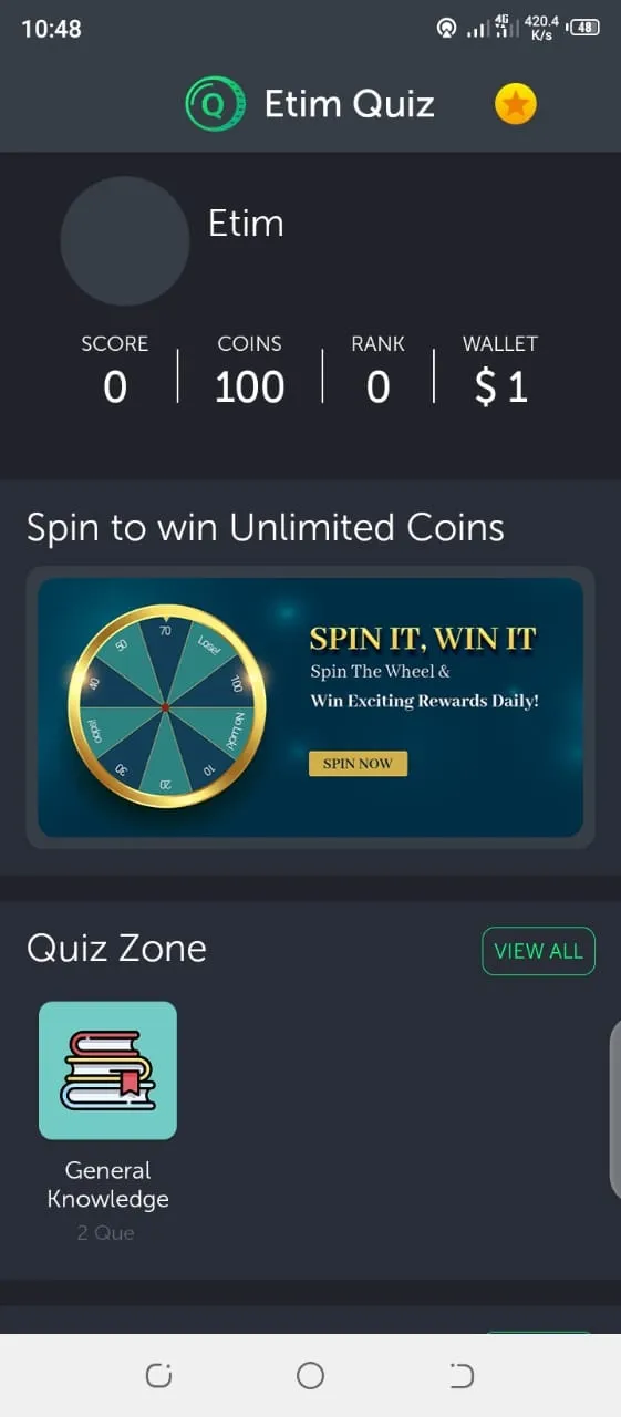 Etim Quiz and Spin | Indus Appstore | Screenshot