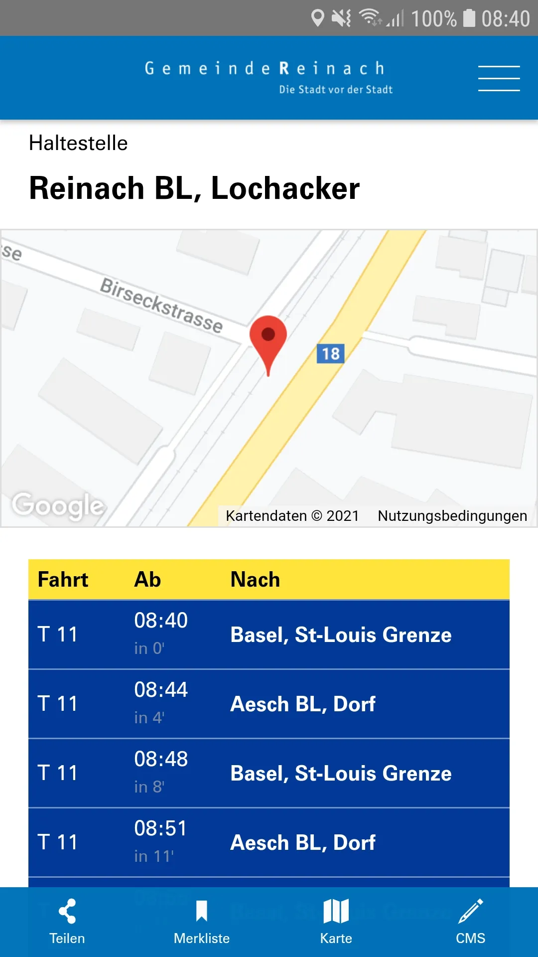 Gemeinde Reinach | Indus Appstore | Screenshot