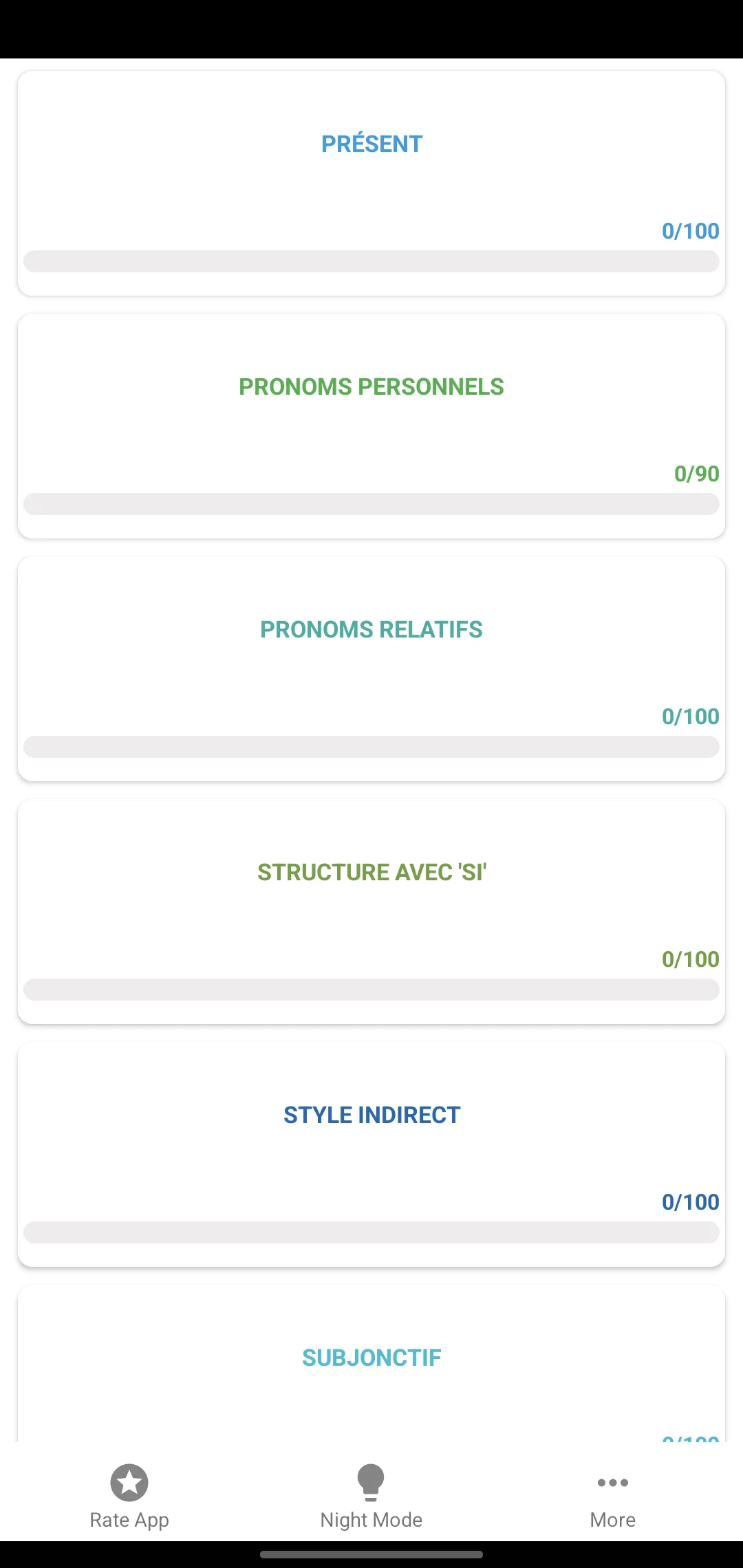French Grammar Test | Indus Appstore | Screenshot