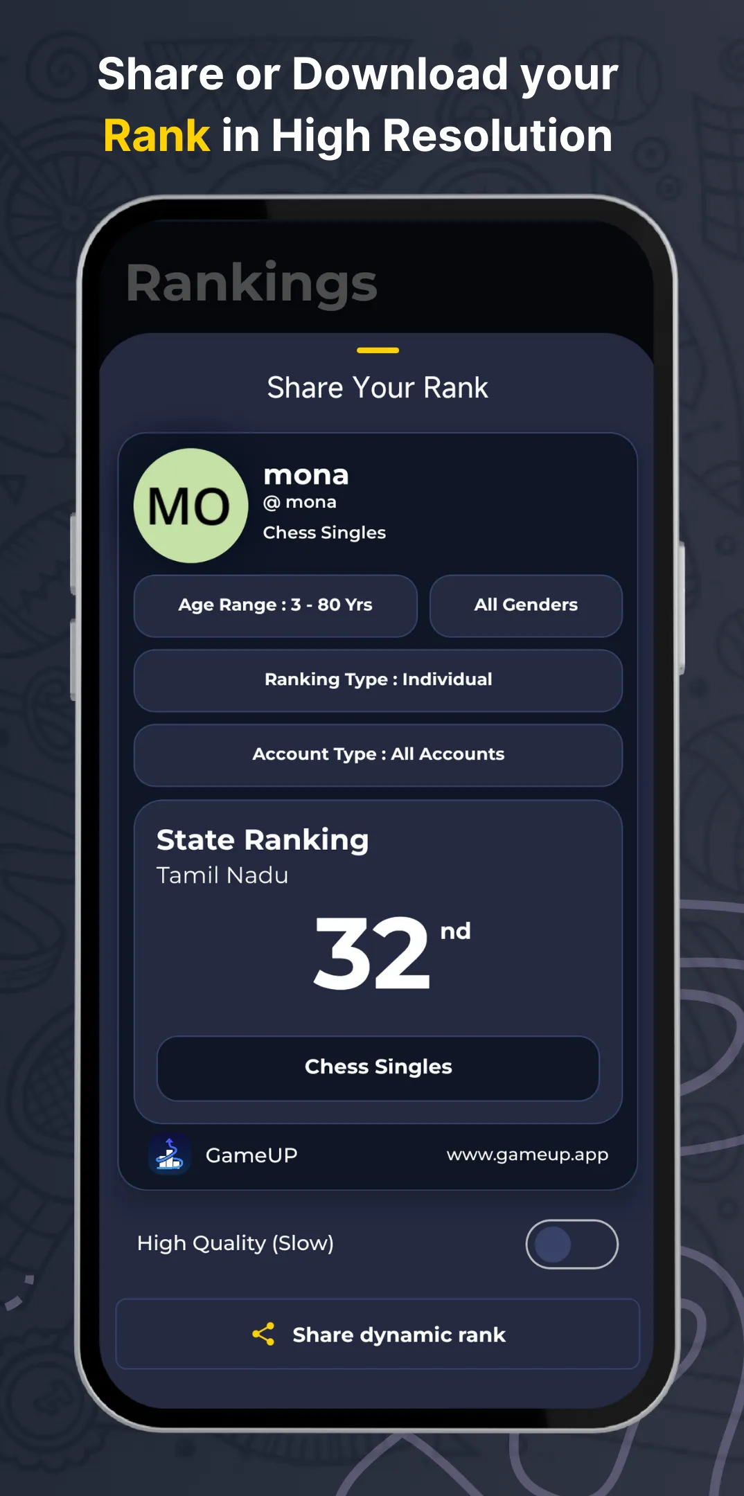 GameUP: Connect, Compete, Rank | Indus Appstore | Screenshot