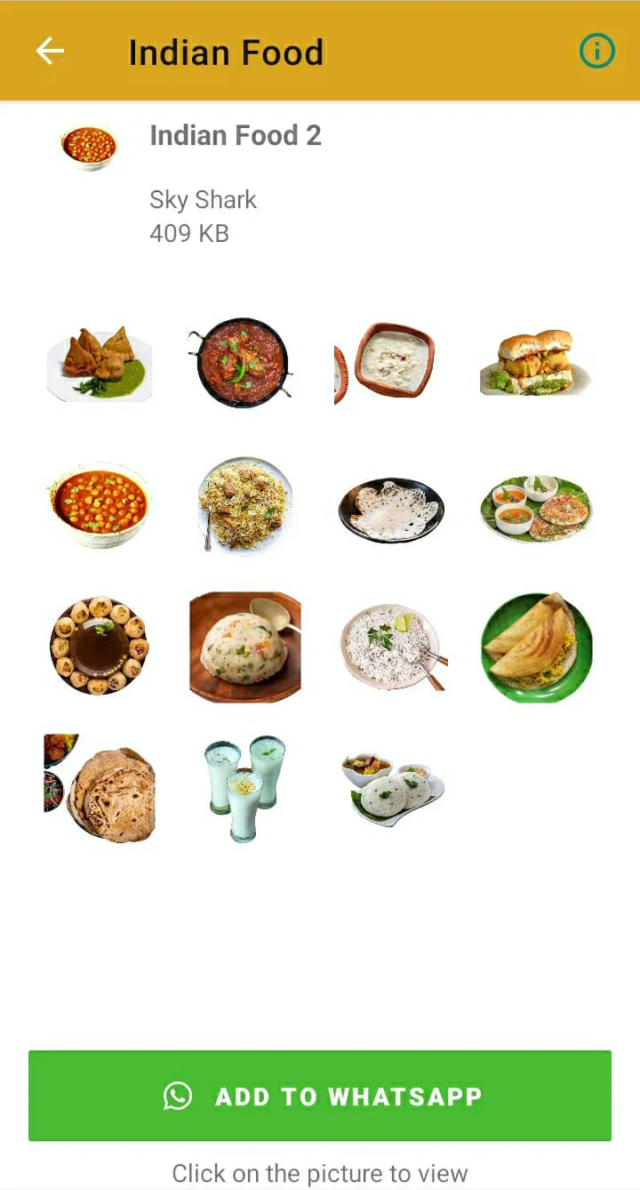 Indian Food Stickers | Indus Appstore | Screenshot