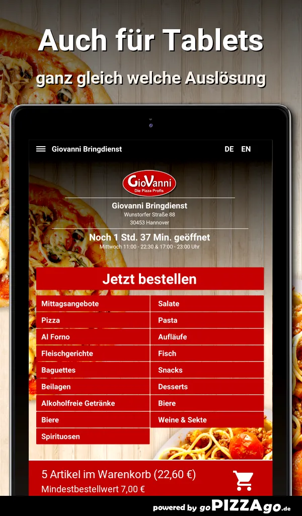 Giovanni Bringdienst Hannover | Indus Appstore | Screenshot