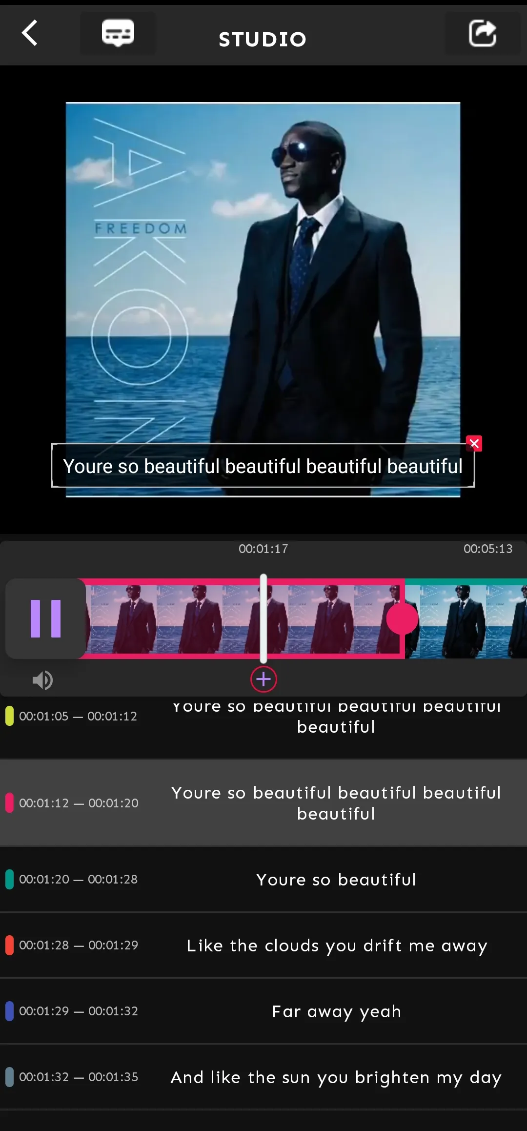 Video Subtitles/Lyrics Maker | Indus Appstore | Screenshot