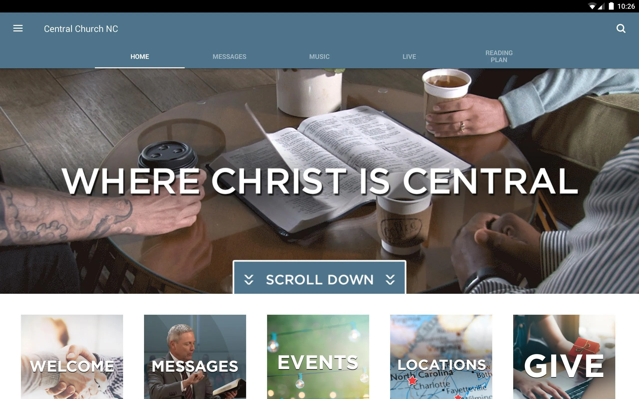 Central Church of God, NC | Indus Appstore | Screenshot