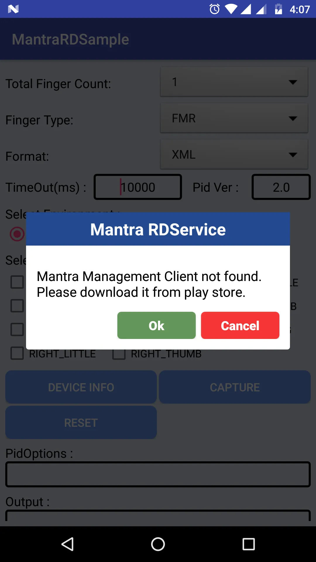 Mantra RD Service | Indus Appstore | Screenshot