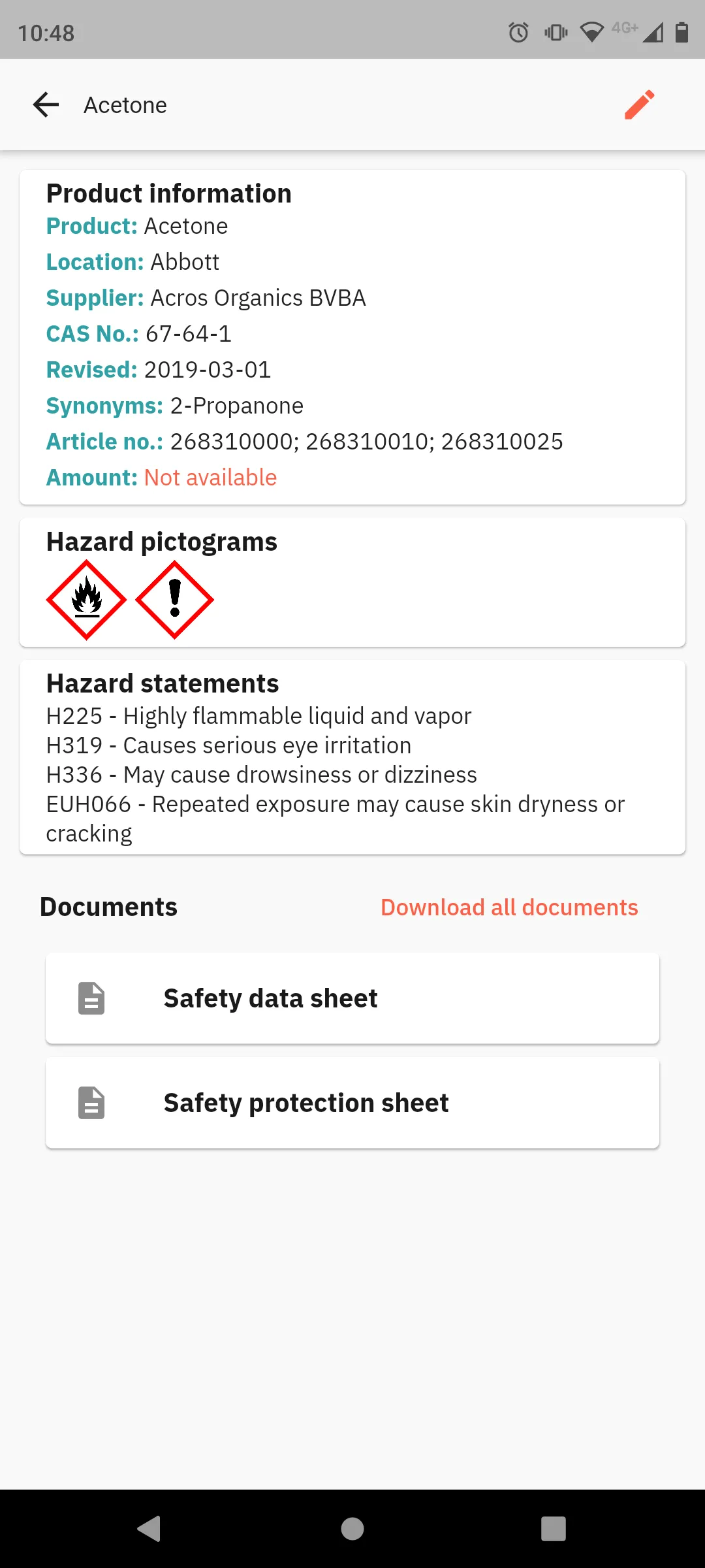 Chemical Manager | Indus Appstore | Screenshot