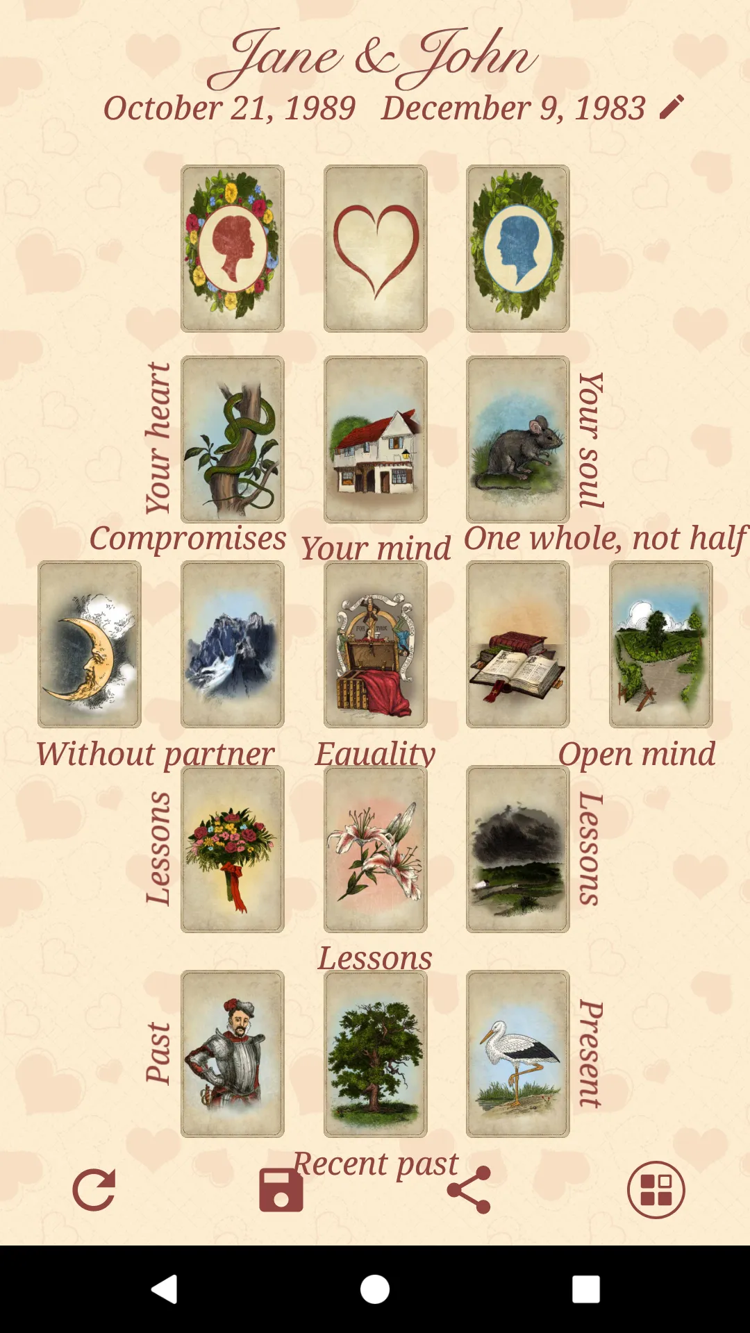 Lenormand Love Tarot | Indus Appstore | Screenshot