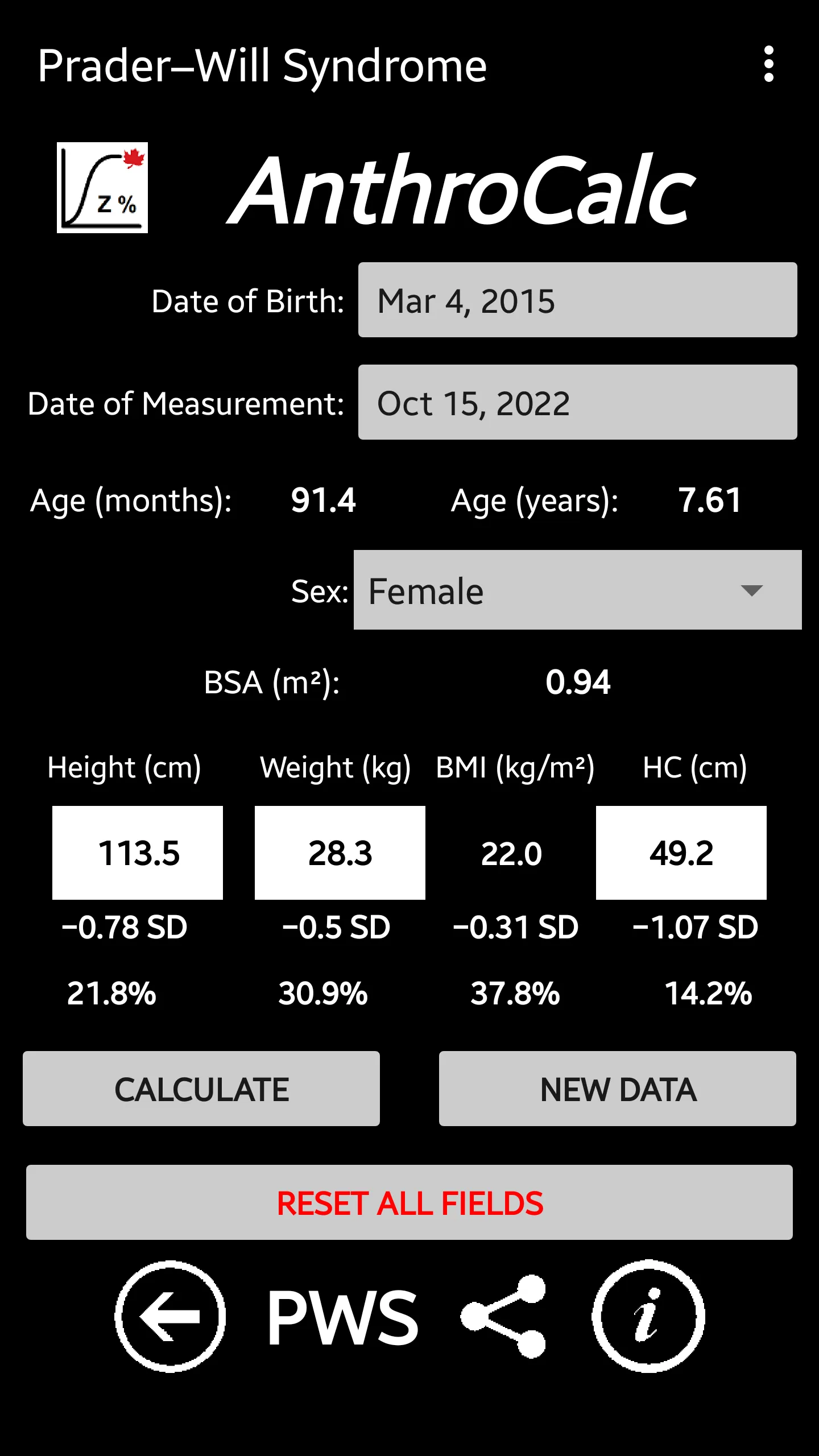 AnthroCalc | Indus Appstore | Screenshot