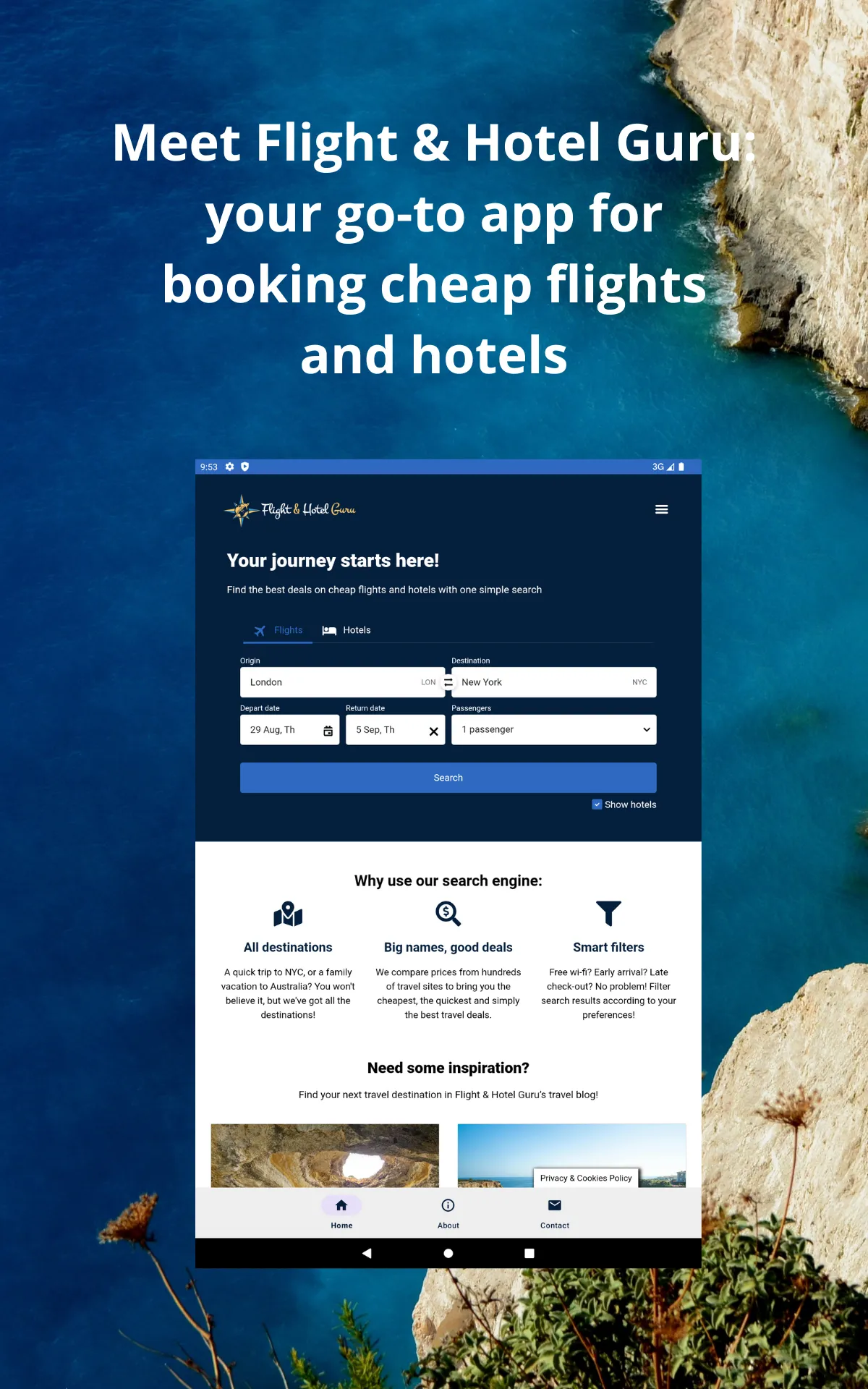 Flight & Hotel Guru | Indus Appstore | Screenshot