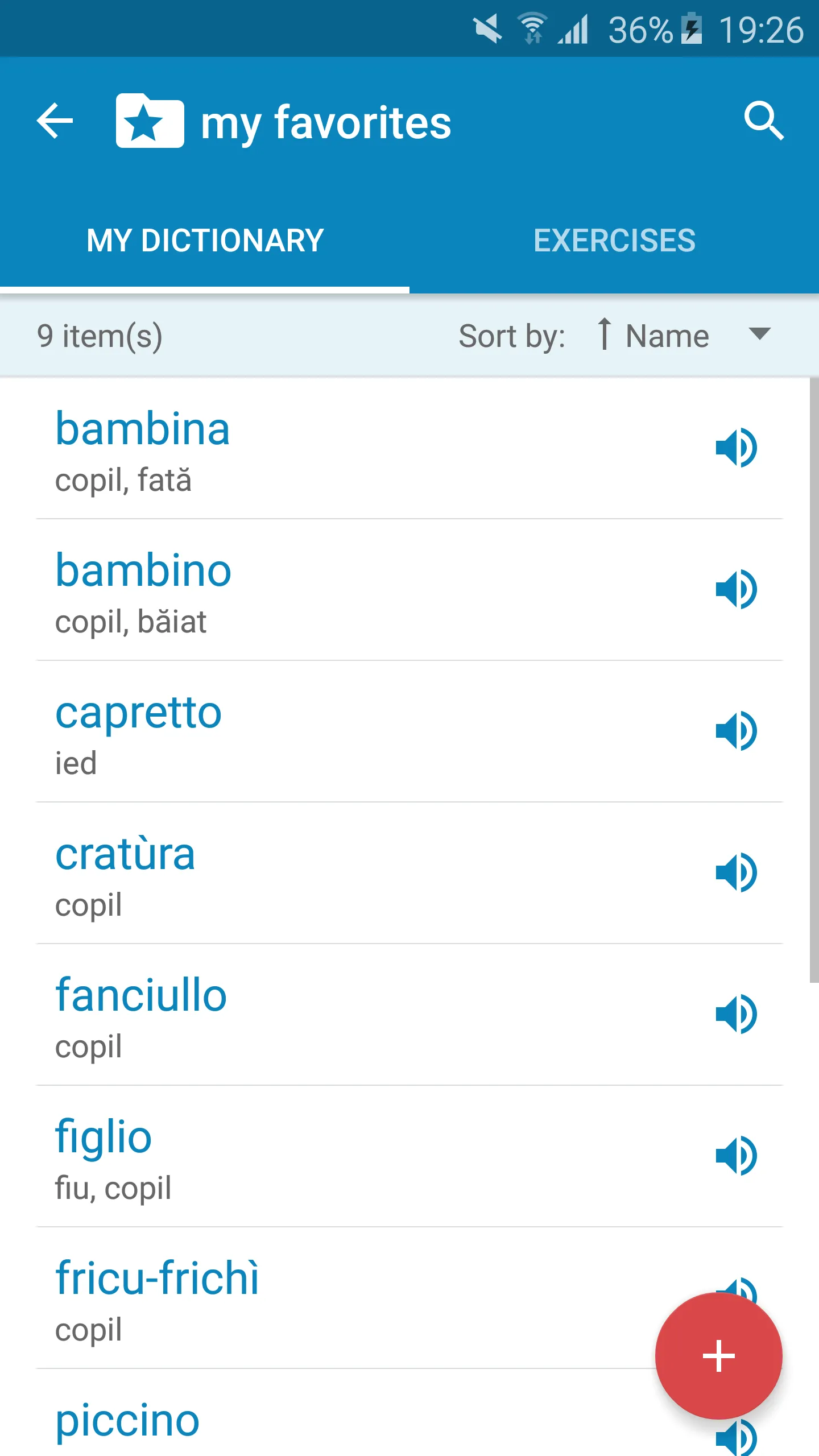 Italian-Romanian Dictionary | Indus Appstore | Screenshot