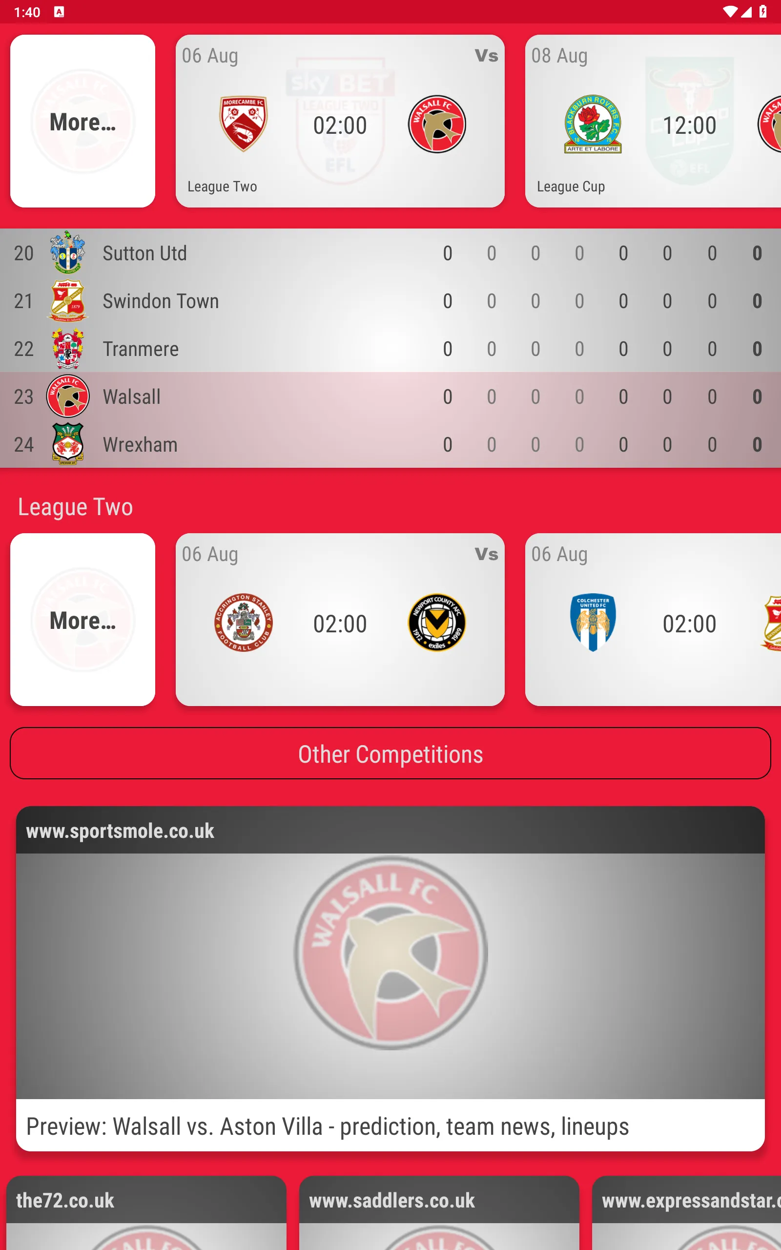 Walsall FC Fan App | Indus Appstore | Screenshot