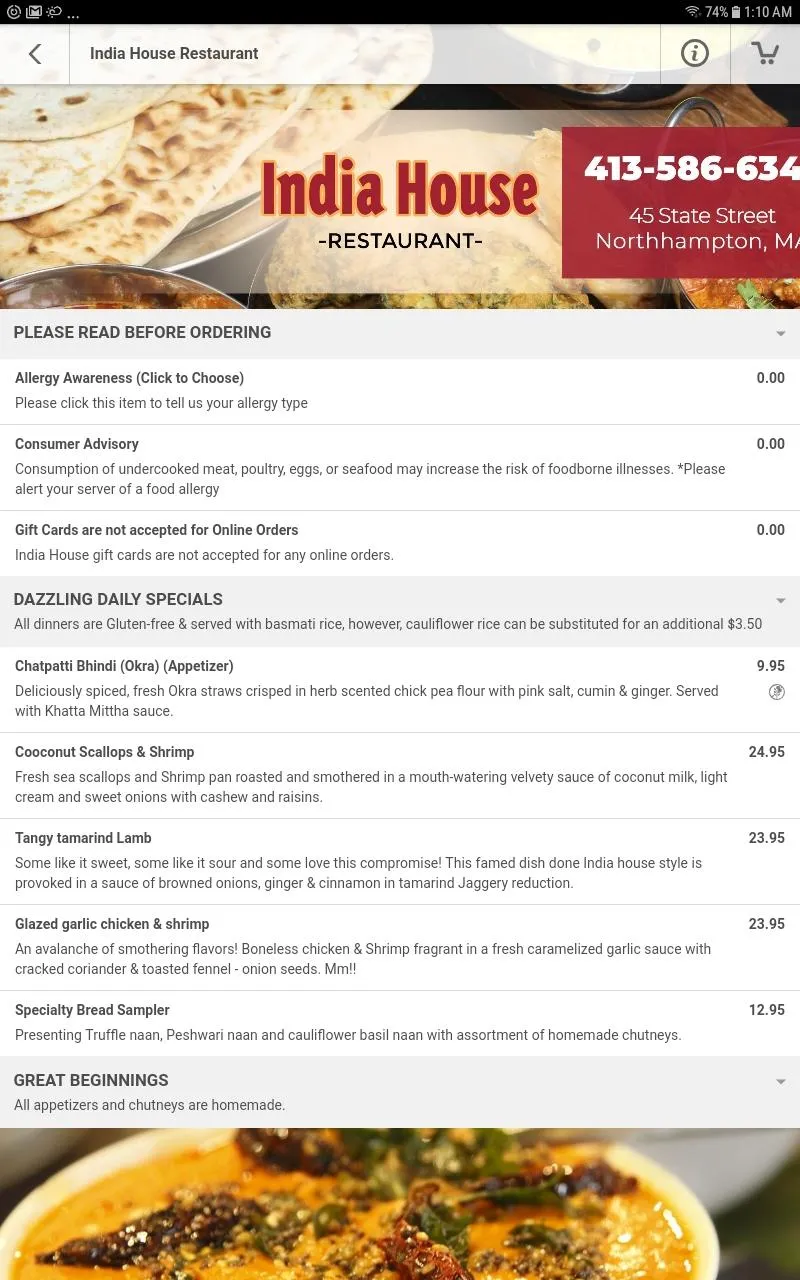 India House Restaurant | Indus Appstore | Screenshot