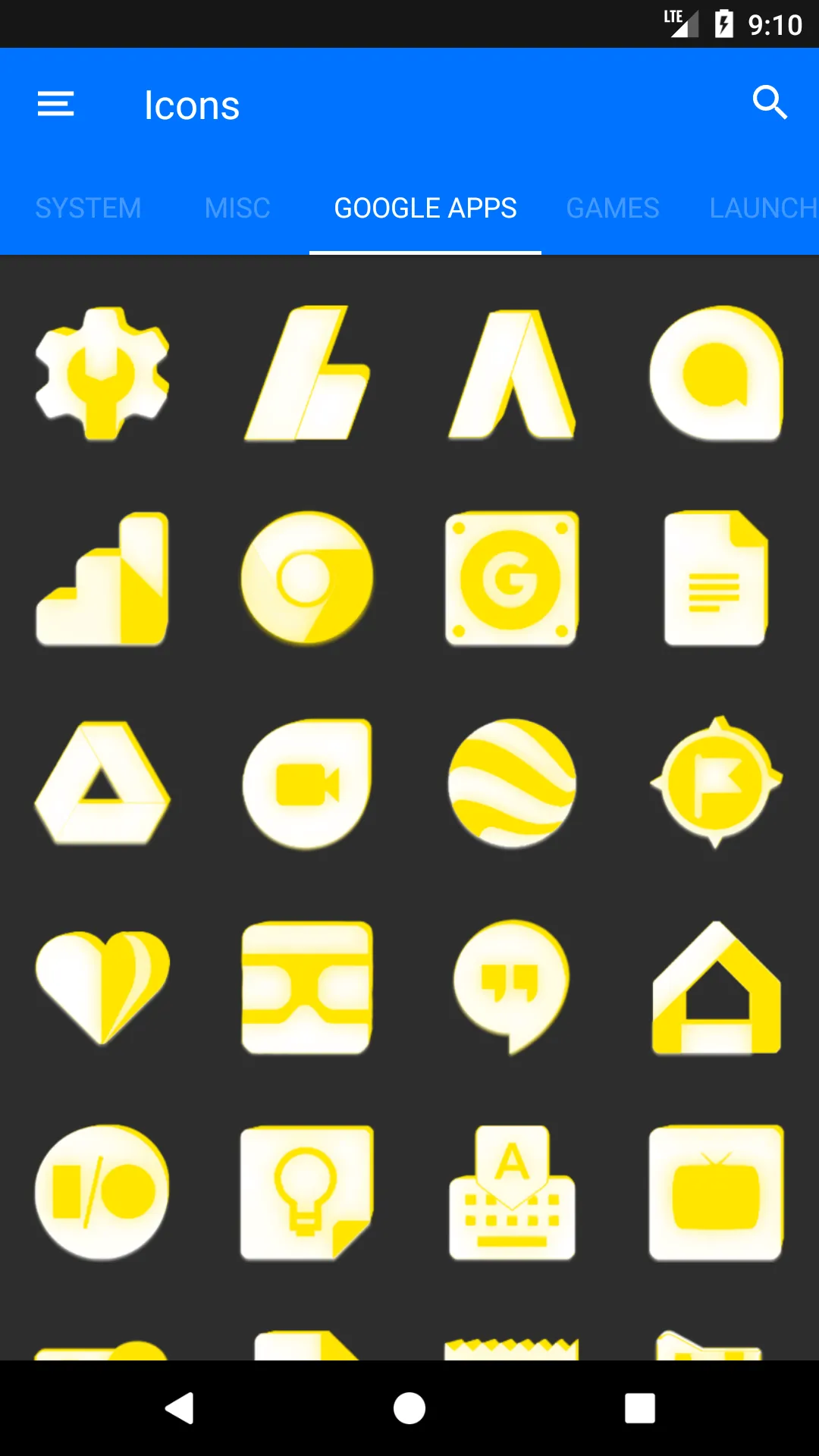 Inverted White Yellow IconPack | Indus Appstore | Screenshot