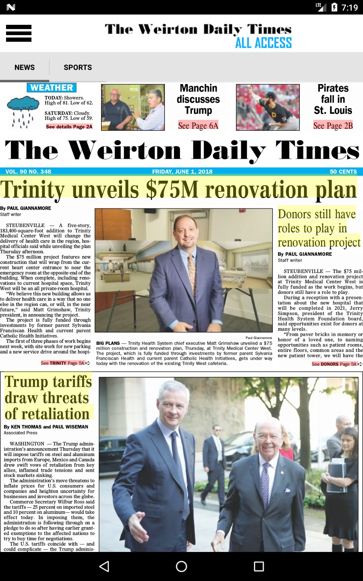 The Weirton Daily Times | Indus Appstore | Screenshot