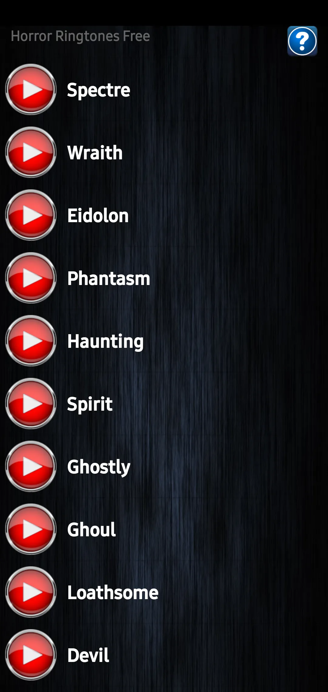 Horror Ringtones | Indus Appstore | Screenshot