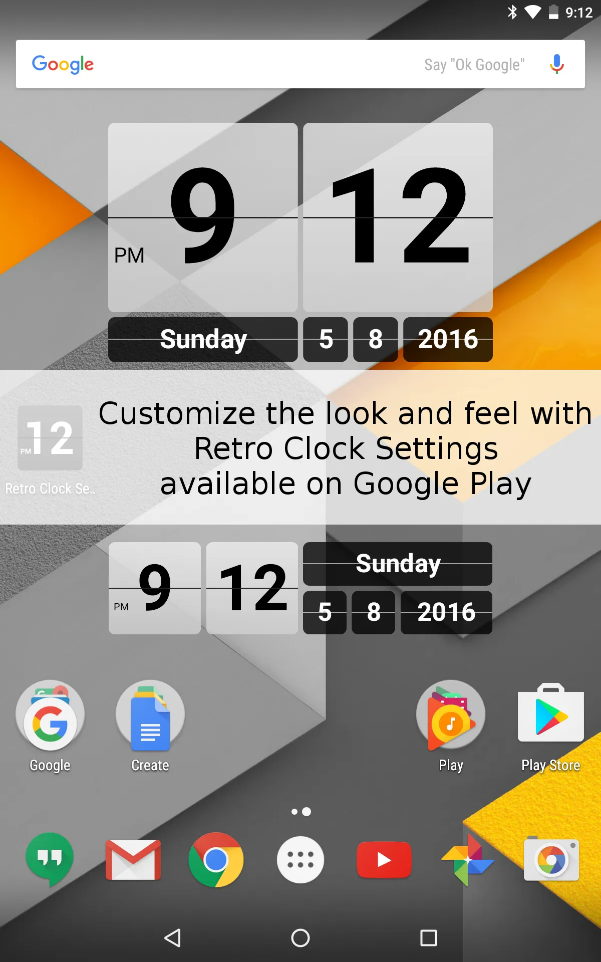 Retro Clock Widget | Indus Appstore | Screenshot