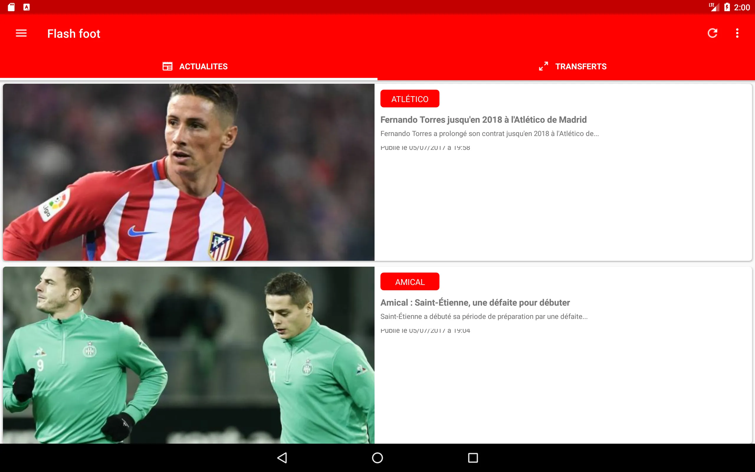 Football infos ! | Indus Appstore | Screenshot