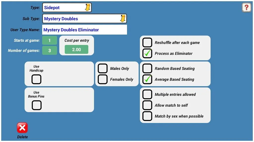 Bowling Brackets / Sidepots | Indus Appstore | Screenshot