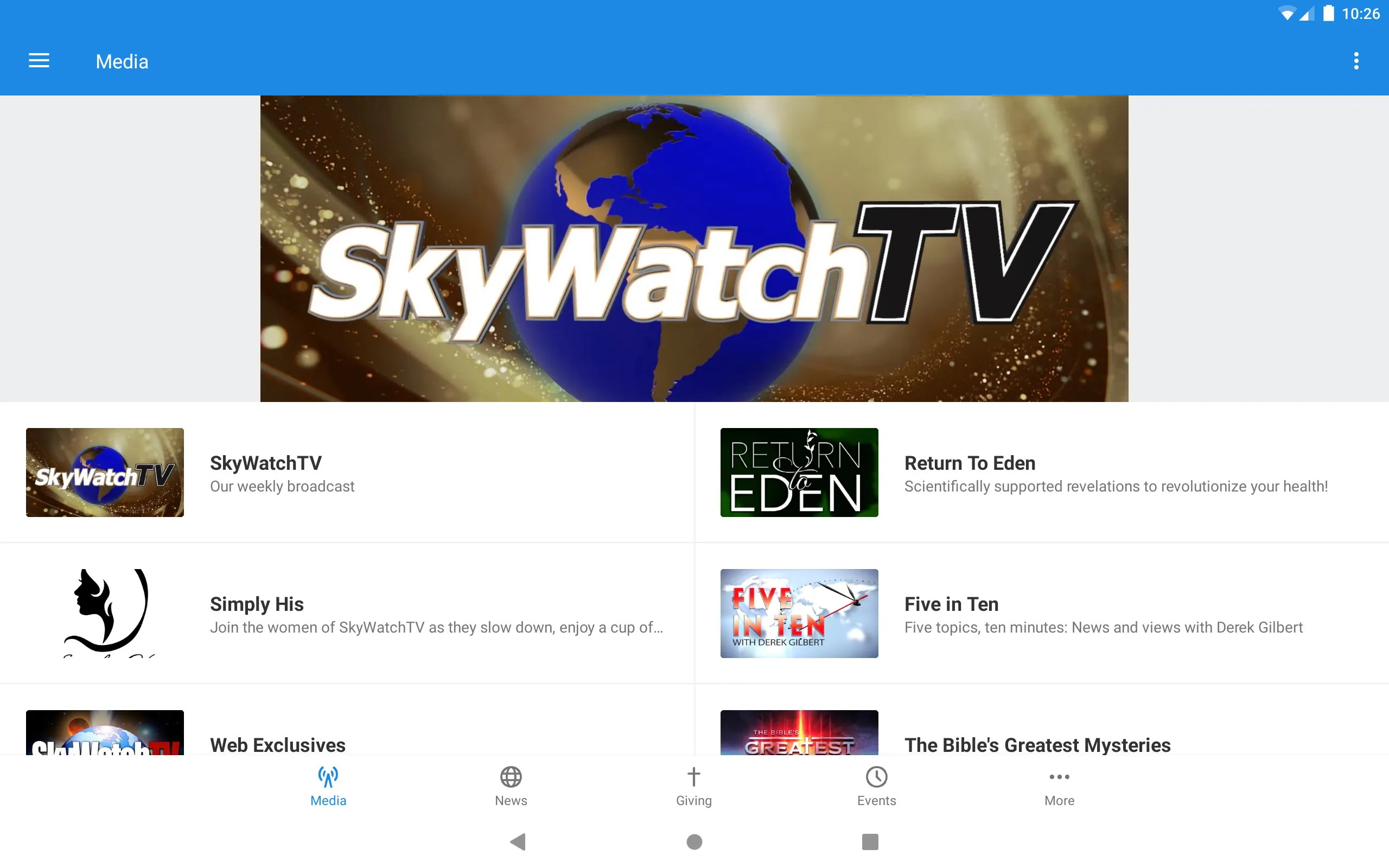 SkyWatchTV App | Indus Appstore | Screenshot