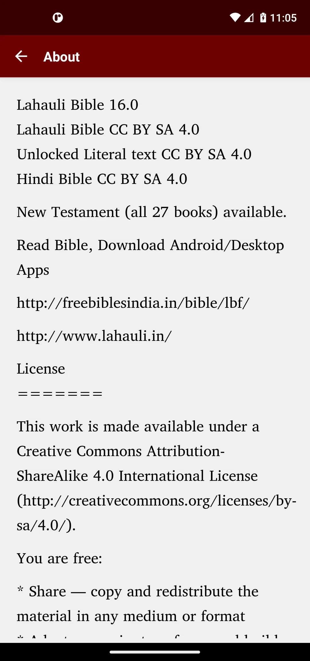 Lahauli Bible (लाहौली बाइबिल) | Indus Appstore | Screenshot