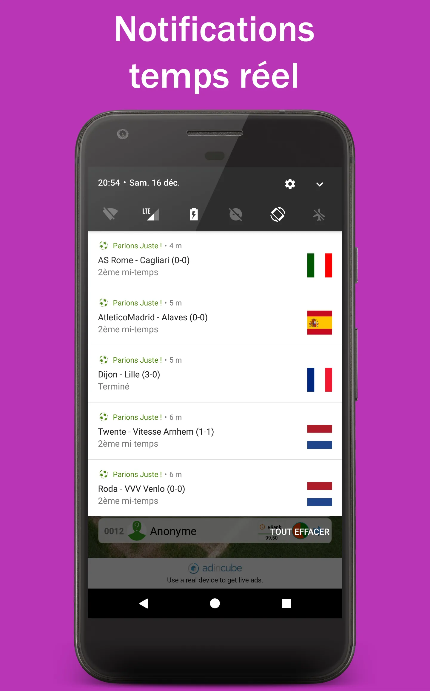 Pronostics foot! | Indus Appstore | Screenshot