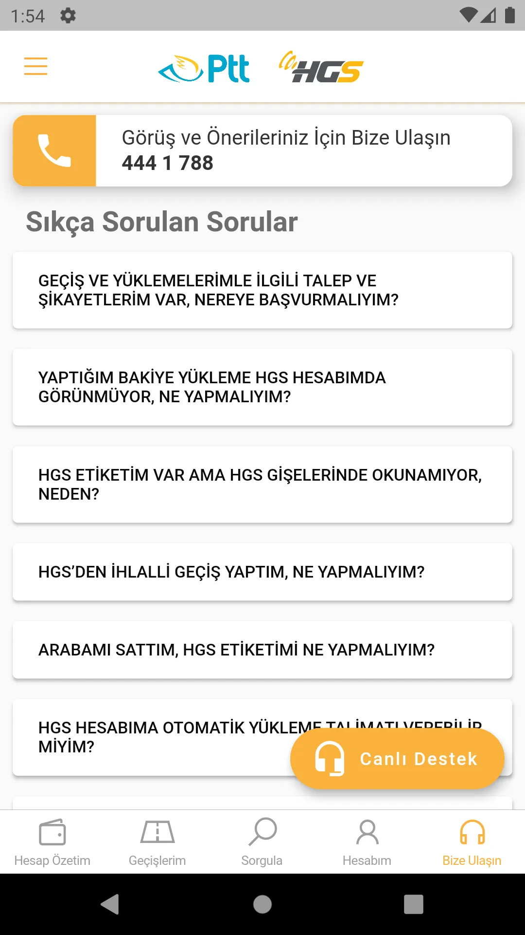 HGS - Hızlı Geçiş Sistemi | Indus Appstore | Screenshot