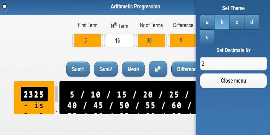 Arithmetic Progression Calcula | Indus Appstore | Screenshot