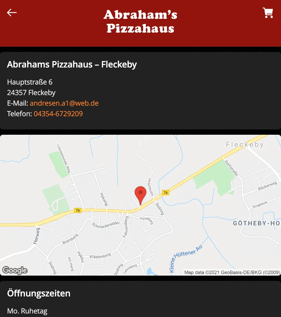 Abrahams Pizzahaus Fleckeby | Indus Appstore | Screenshot