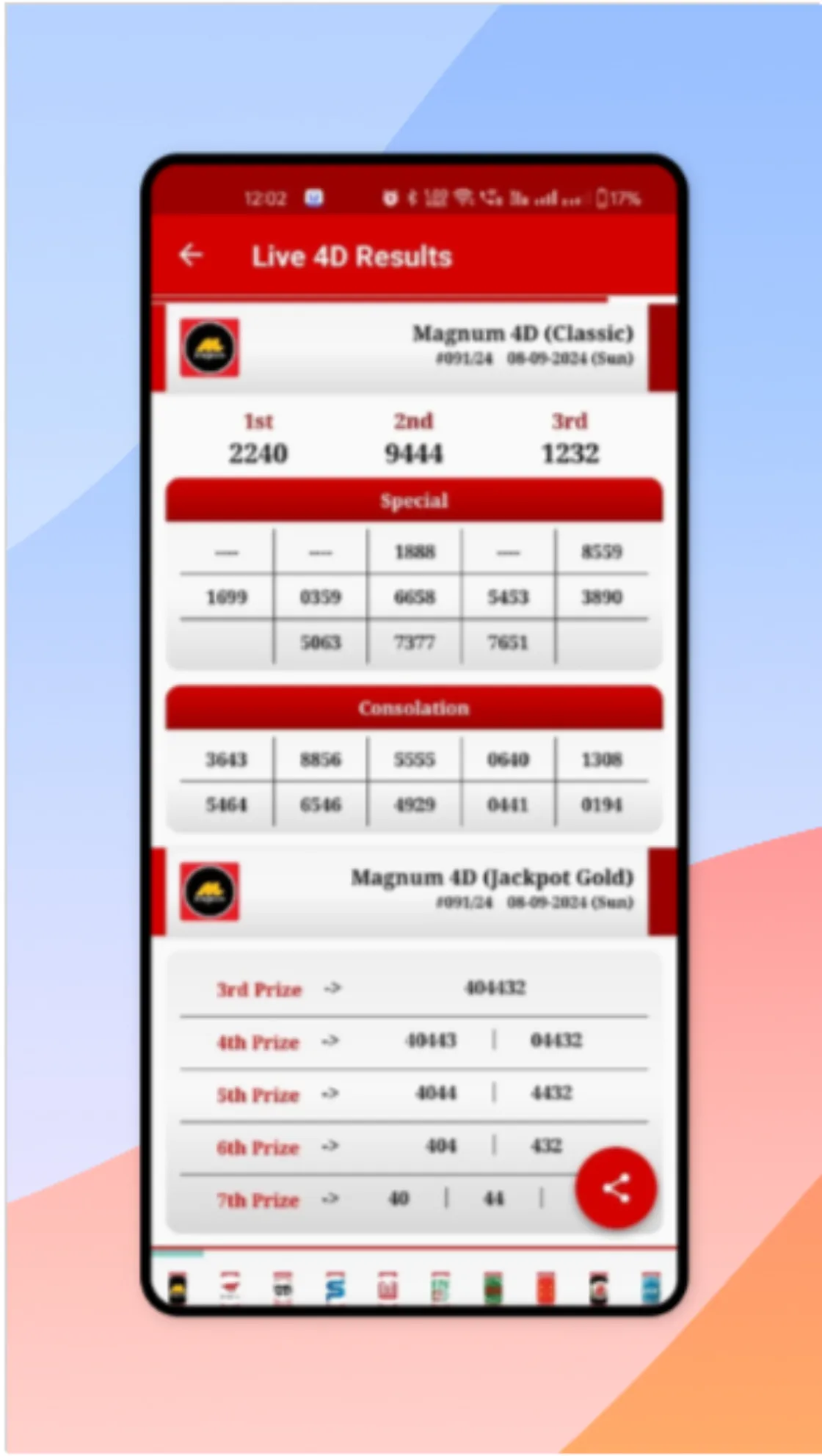 Live 4D Result 2.0 | Indus Appstore | Screenshot