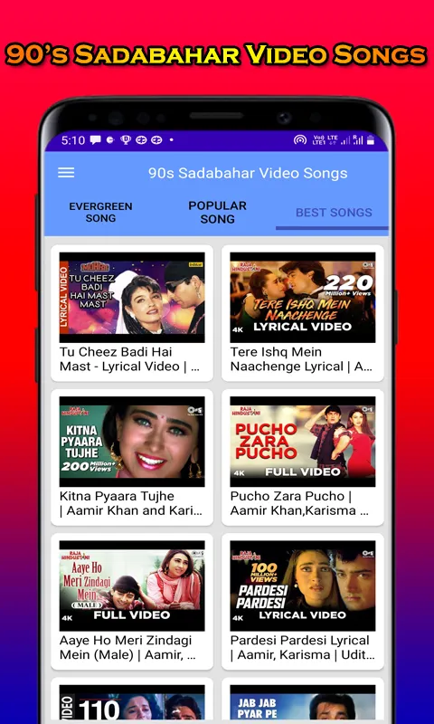 Hindi Evergreen Video Song HD | Indus Appstore | Screenshot