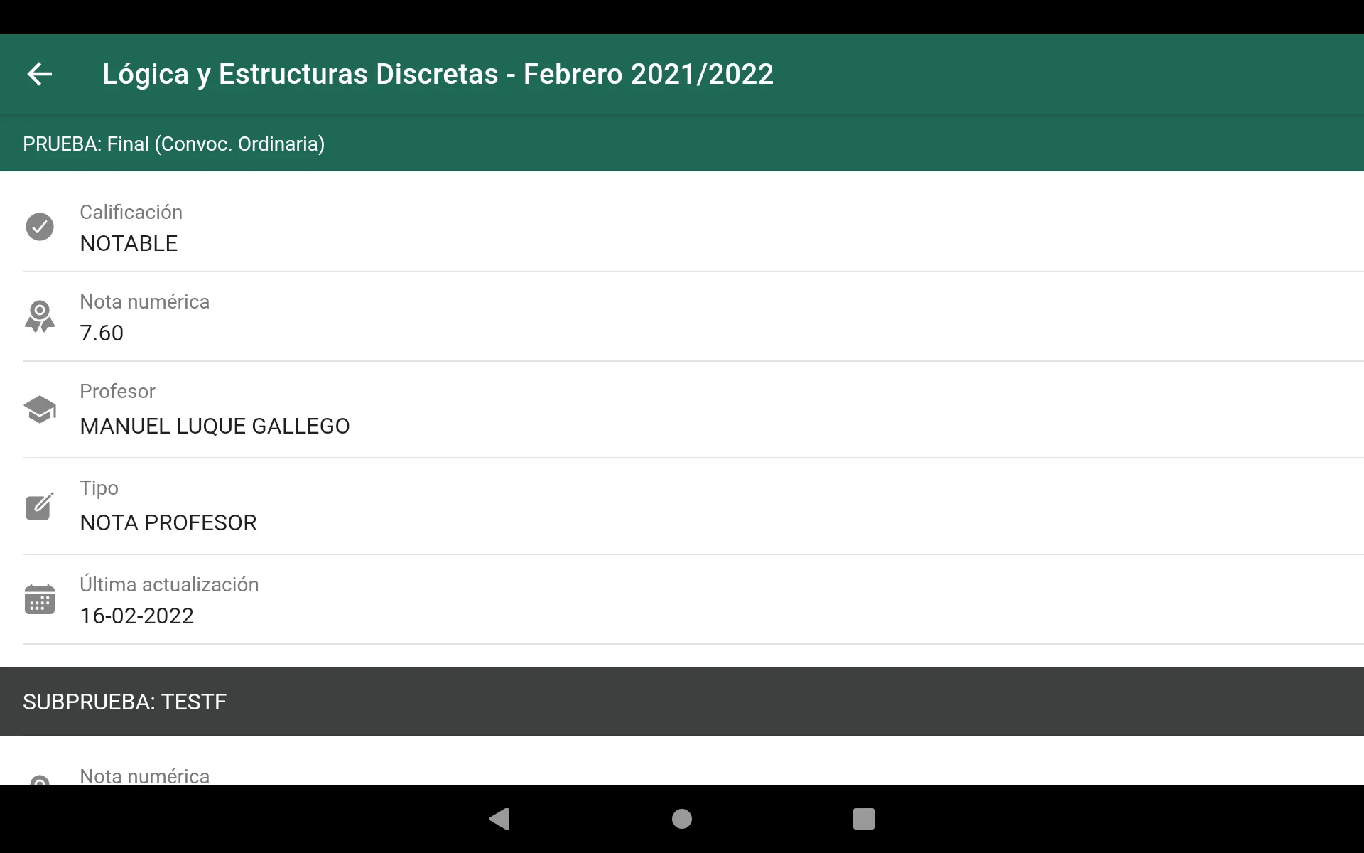 Calificaciones | Indus Appstore | Screenshot